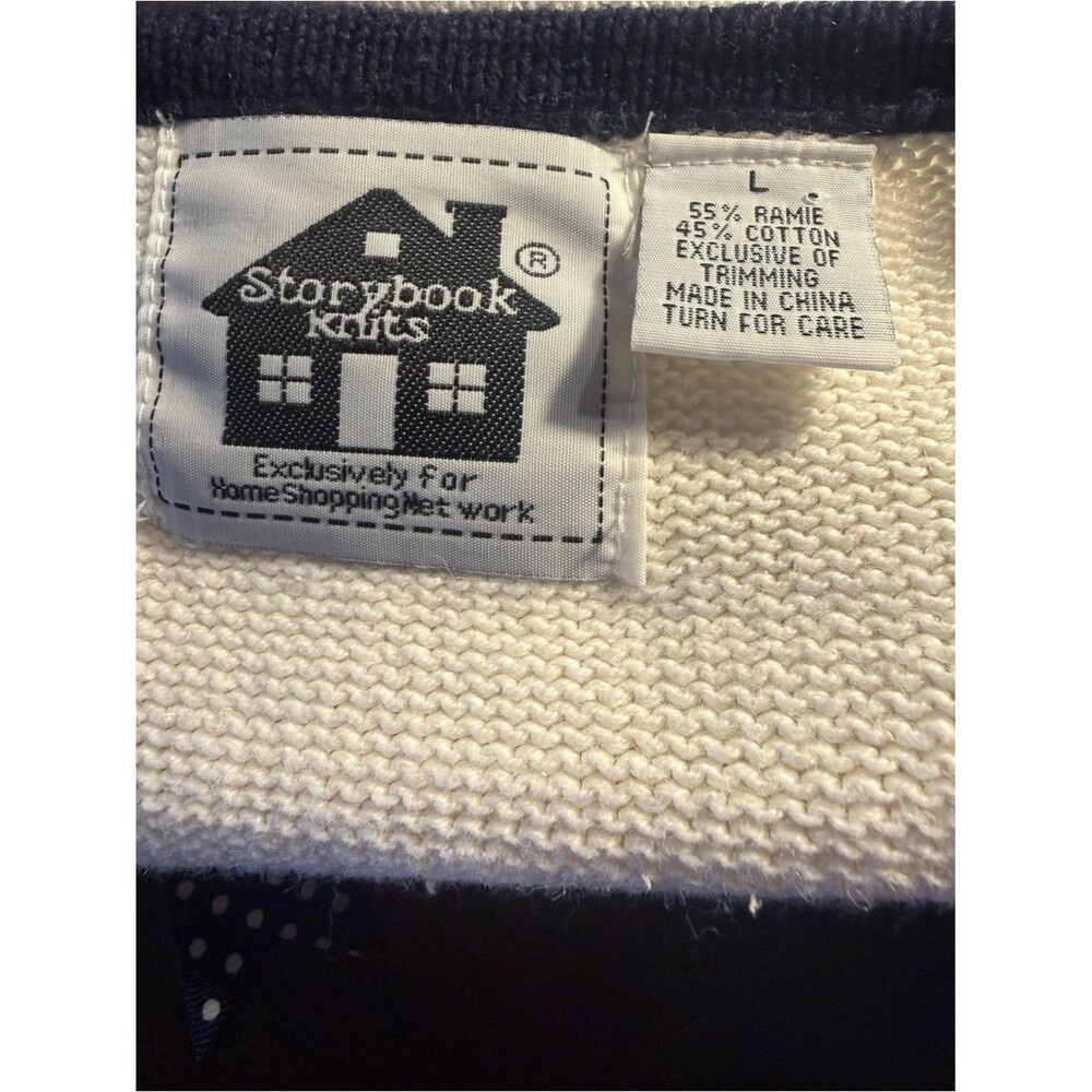 Storybook Knits Embellished Cardigan Women's Size Large American Celebration - Picture 10 of 15